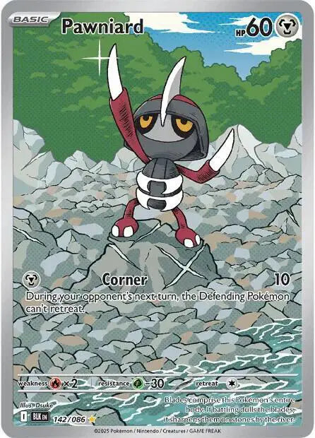 Pawniard Pokemon • Illustration Rare • 142/086 (B)