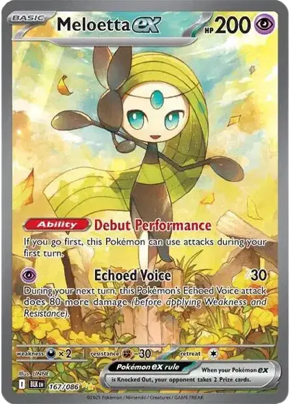 Meloetta ex Pokemon • Special Illustration Rare • 167/086 (B)