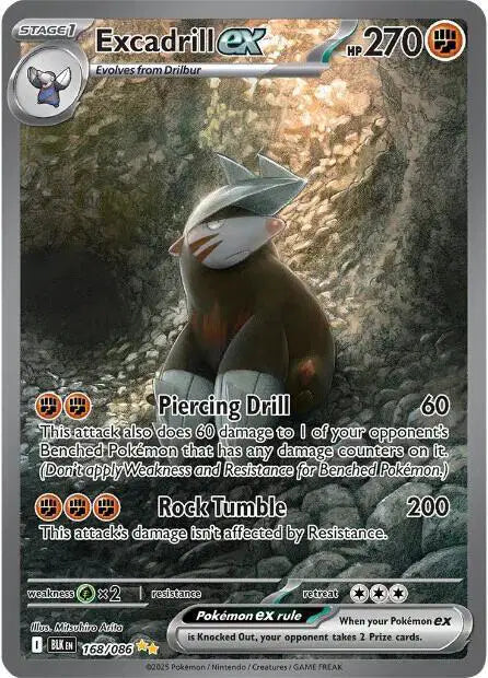 Excadrill ex Pokemon • Special Illustration Rare • 168/086 (B)