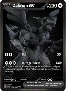 Zekrom ex Pokemon • Black White Rare • 172/086 (B)