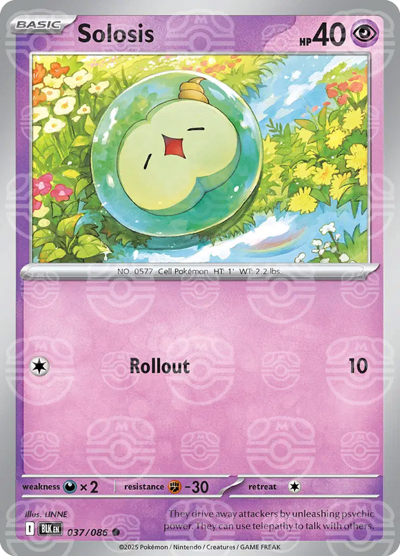 Solosis (Master Ball Pattern) Black Bolt  Common  037/086