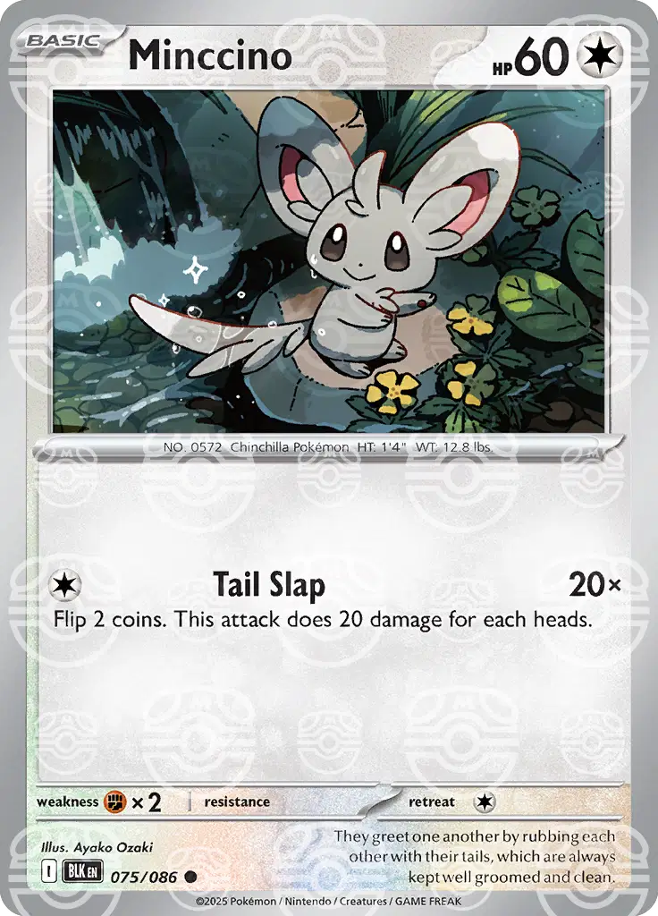 Minccino (Master Ball Pattern) Pokemon • Common • 075/086 Black Bolt