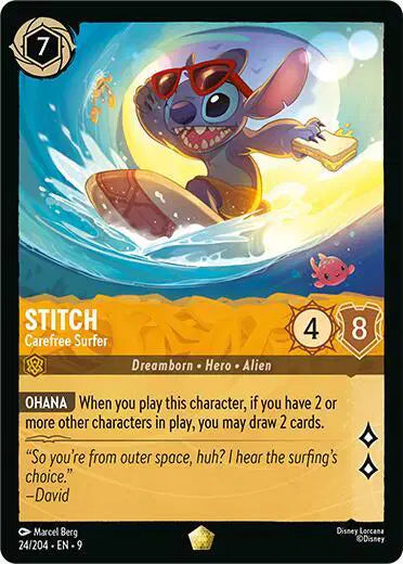 Stitch - Carefree Surfer Fabled  Legendary  24/204