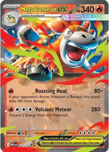 Mega Camerupt ex Mega Evolution  Double Rare  022/132