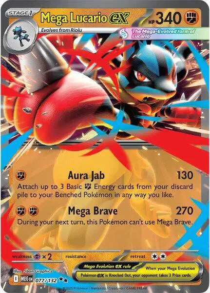 Mega Lucario ex Mega Evolution  Double Rare  077/132