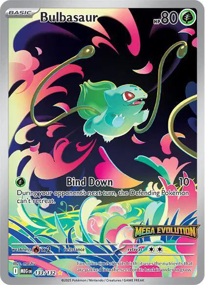 Bulbasaur (Mega Evolution Stamped) Pokemon • Illustration Rare • 133/132