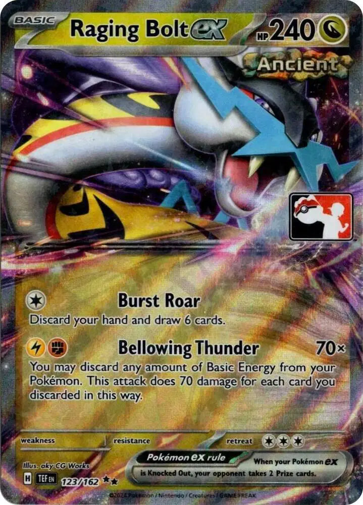 Raging Bolt ex - 123/162 (Prize Pack Series 5) Pokemon • Double Rare • 123/162 (B)