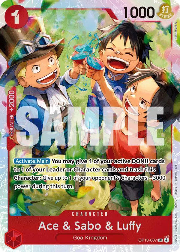 Ace & Sabo & Luffy Carrying On His Will SR OP13-007