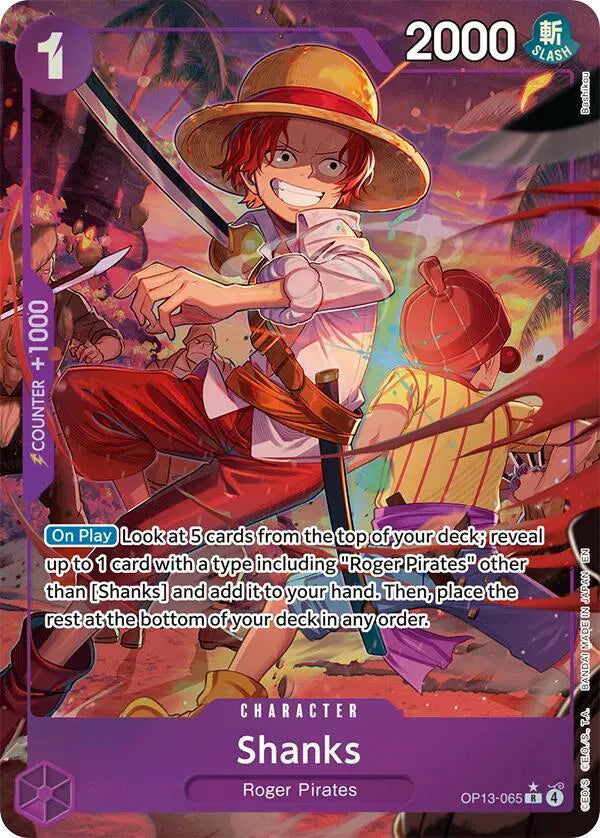 Shanks (Alternate Art) Carrying On His Will R OP13-065