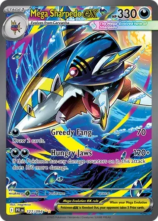 Mega Sharpedo EX - Special Illustration Rare - 127/094