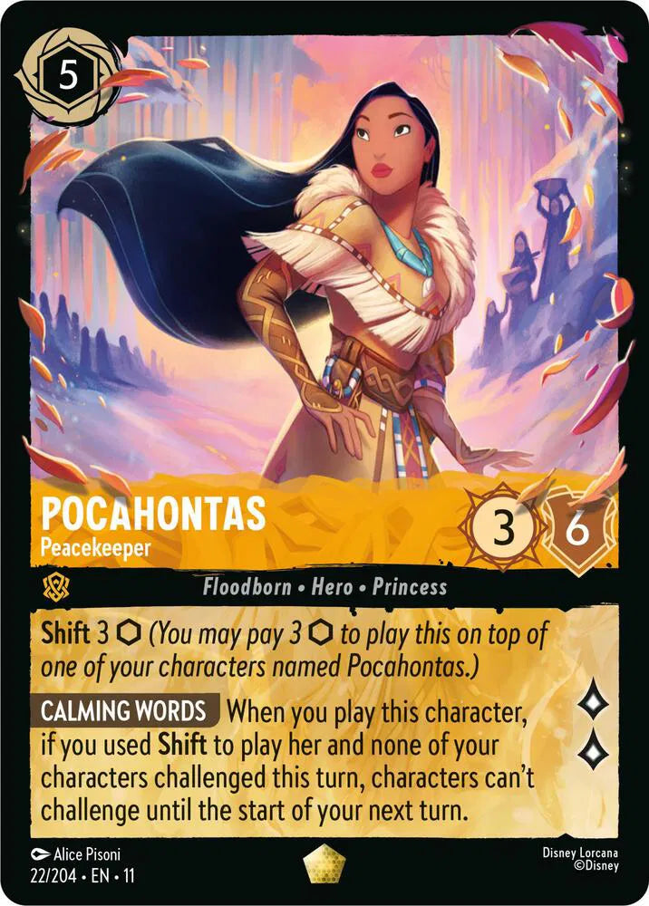 Pocahontas - Peacekeeper Winterspell Legendary • 22/204 Cold Foil
