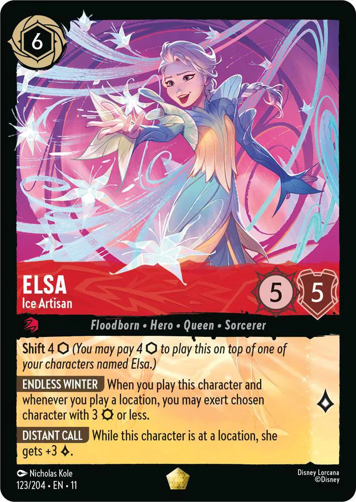 Elsa - Ice Artisan Winterspell Legendary • 123/204 Cold Foil
