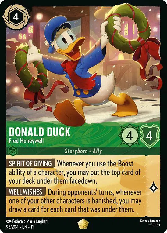 Donald Duck - Fred Honeywell Winterspell Legendary • 93/204 Normal