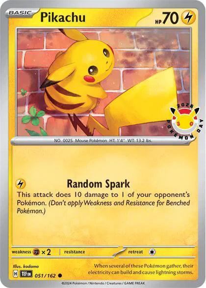 Pikachu - Stamped Promo - 051/162