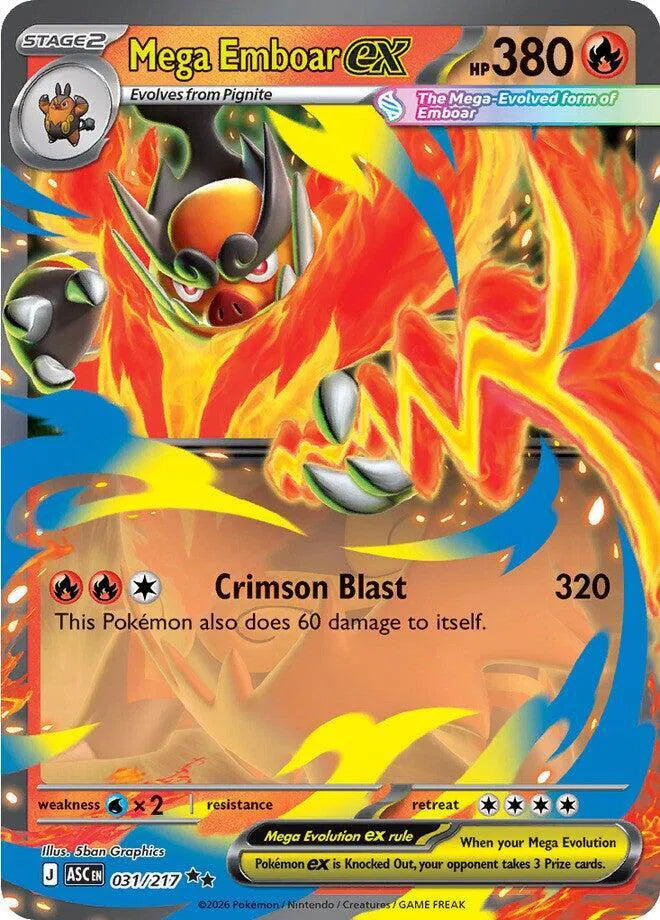 Mega Emboar EX - Double Rare - 031/217
