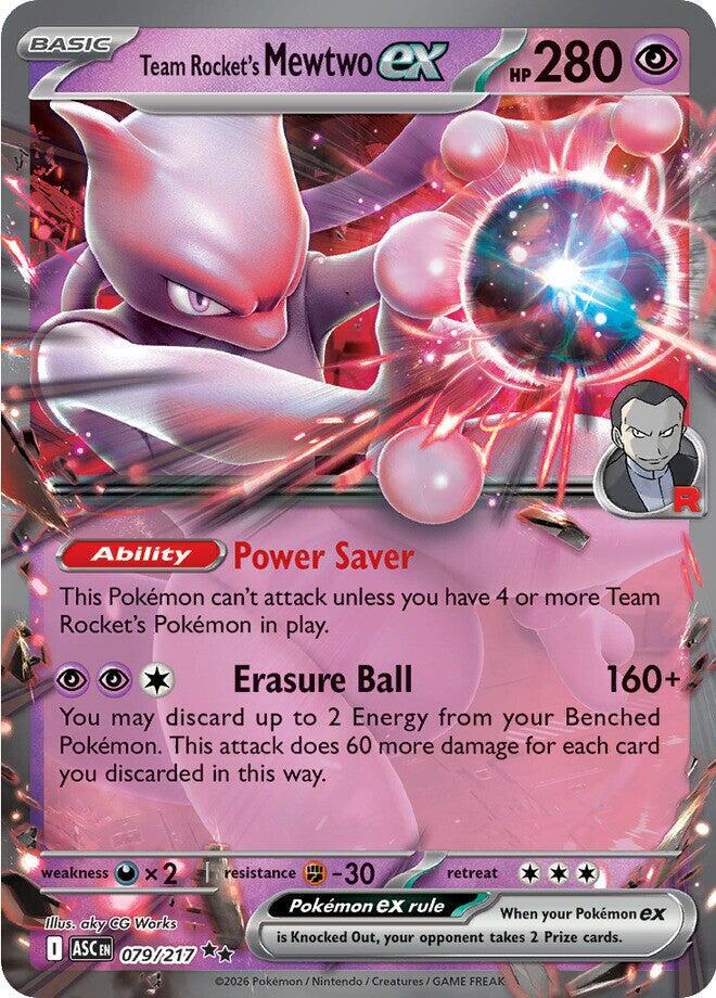 Team Rocket's Mewtwo EX - Double Rare - 079/217