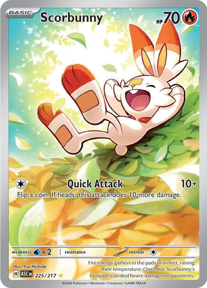 Scorbunny Ascended Heroes Illustration Rare • 225/217 Holofoil