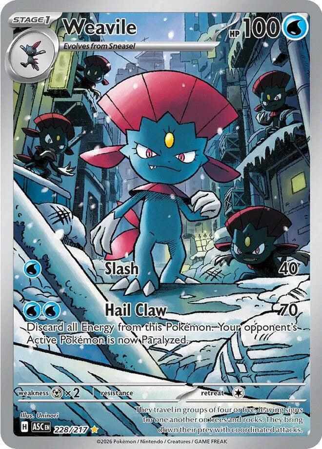 Weavile Ascended Heroes Illustration Rare 228/217
