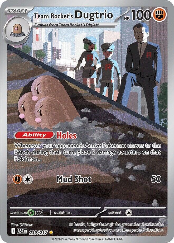 Team Rocket's Dugtrio Ascended Heroes Illustration Rare • 239/217