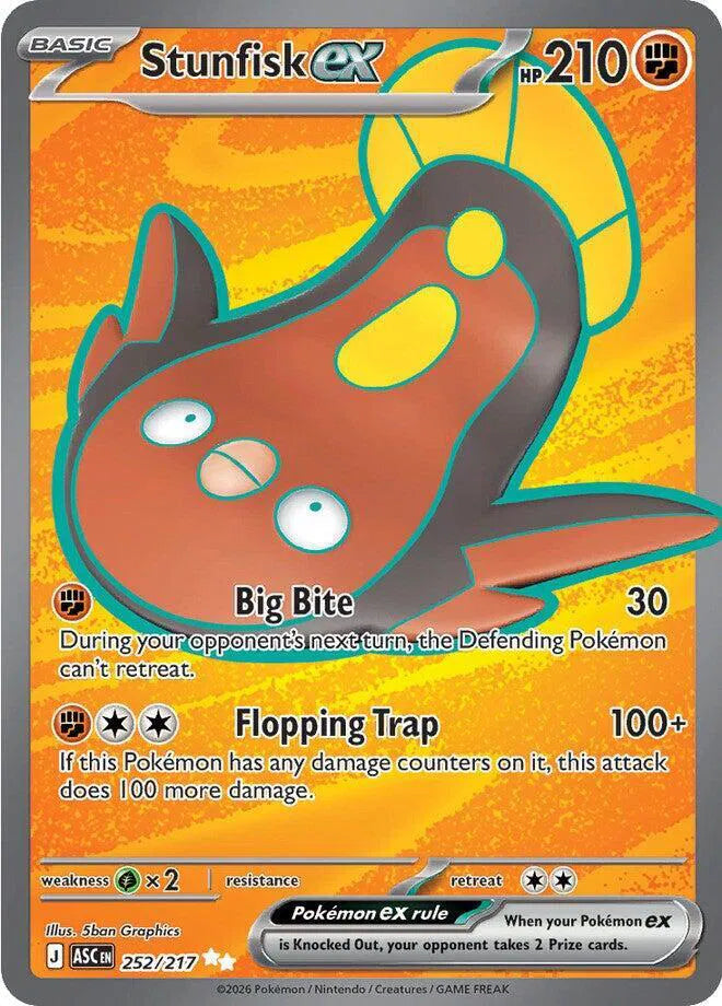 Stunfisk EX - Ultra Rare - 252/217