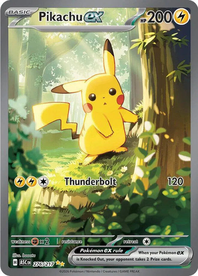 Pikachu ex Ascended Heroes Special Illustration Rare • 276/217 Holofoil