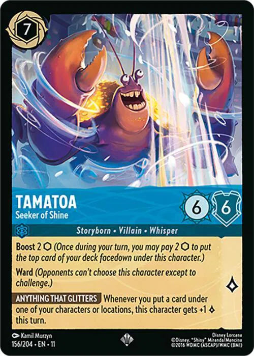 Tamatoa - Seeker of Shine Winterspell Super Rare • 156/204 Cold Foil