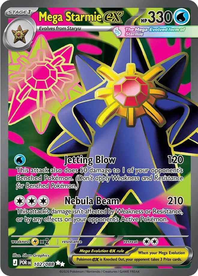 Mega Starmie ex - Ultra Rare - 102/088 (J)