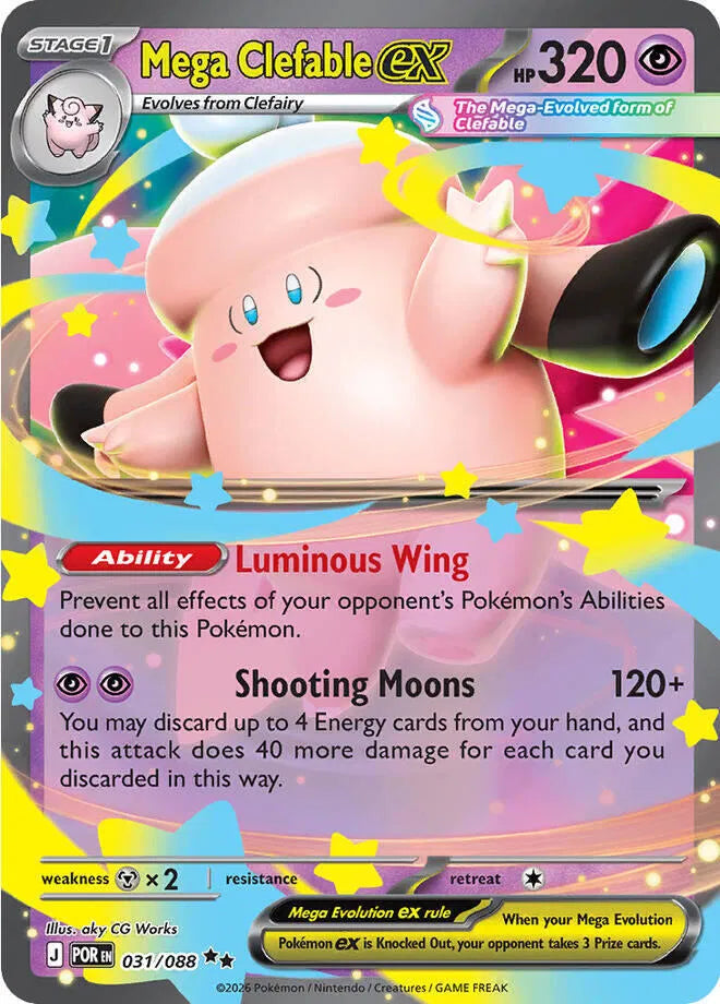 Mega Clefable EX - Double Rare - 031/088
