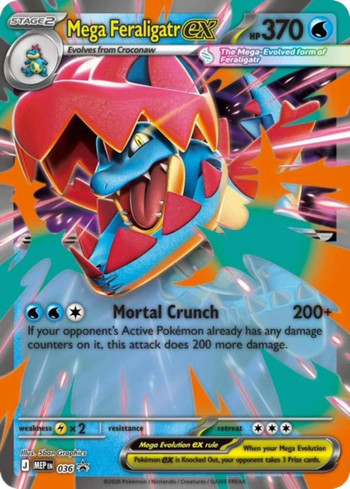 Mega Feraligatr EX - Promo - MEP 036