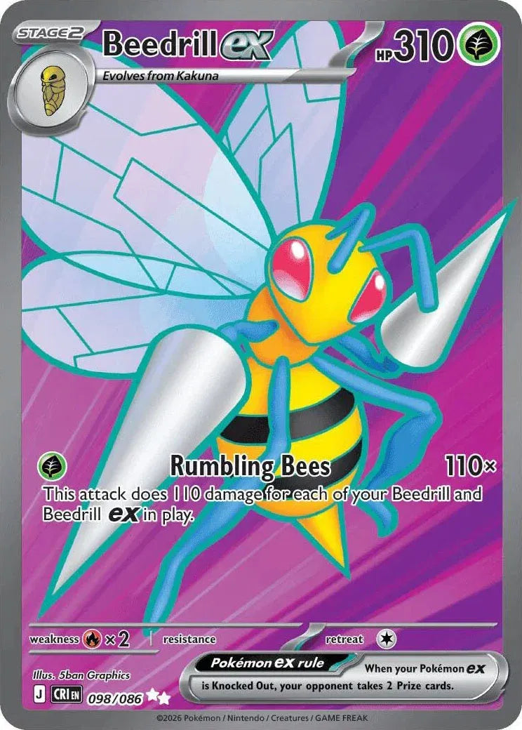Beedrill EX - Ultra Rare - 098/086