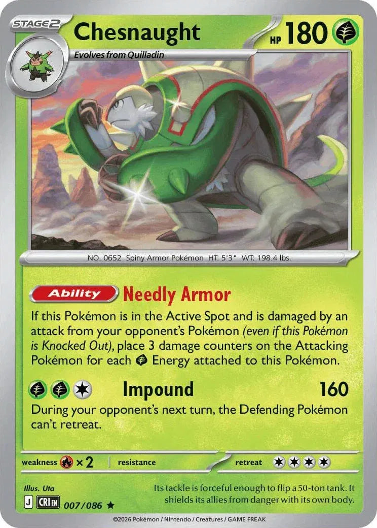 Chestnaught - Holo Rare - 007/086