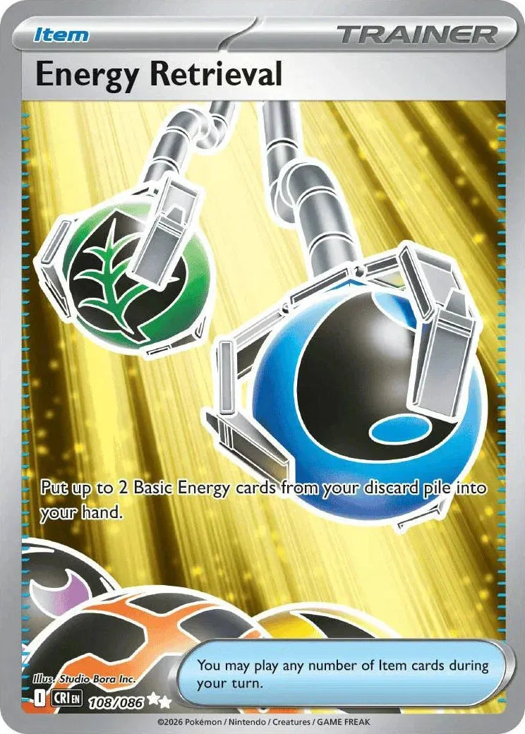 Energy Retrieval Chaos Rising Ultra Rare • 108/086 Holofoil