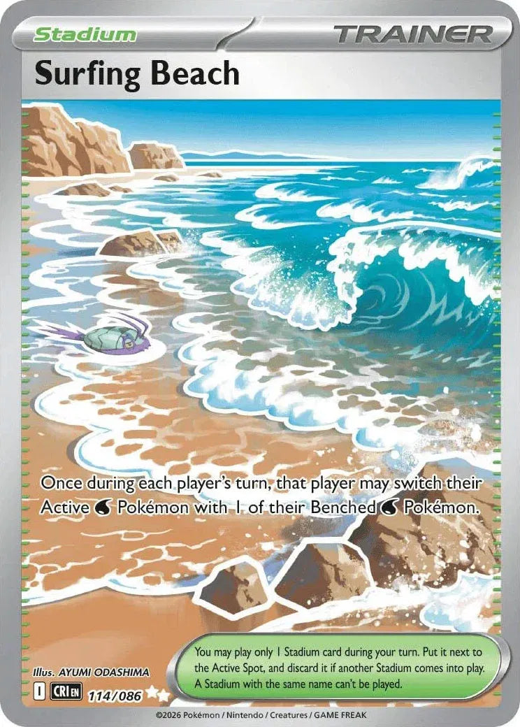 Surfing Beach Ultra Rare 114/086