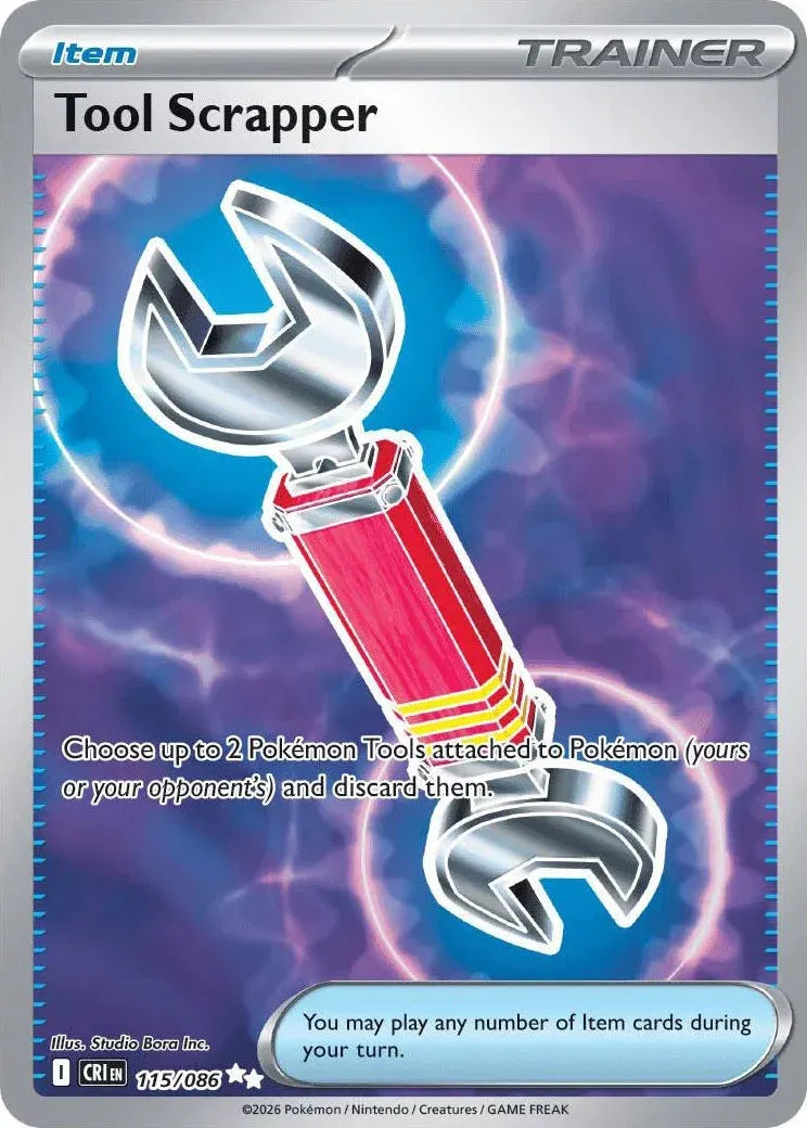 Tool Scrapper Chaos Rising Ultra Rare • 115/086 Holofoil
