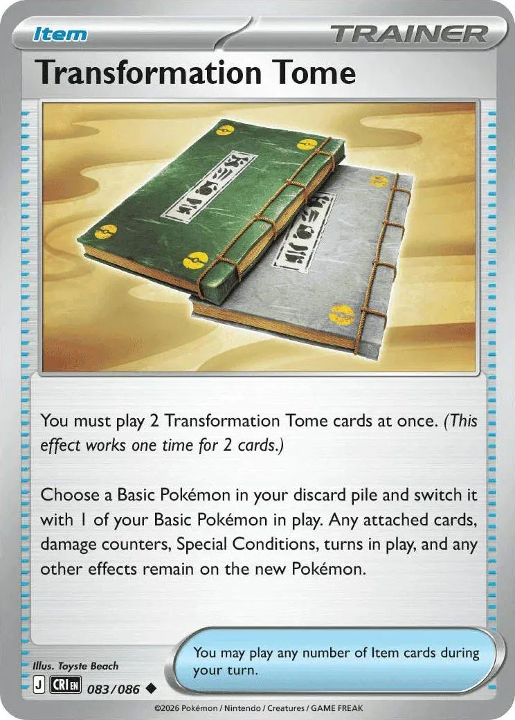Transformation Tome - Reverse Holo Rare - 083/086