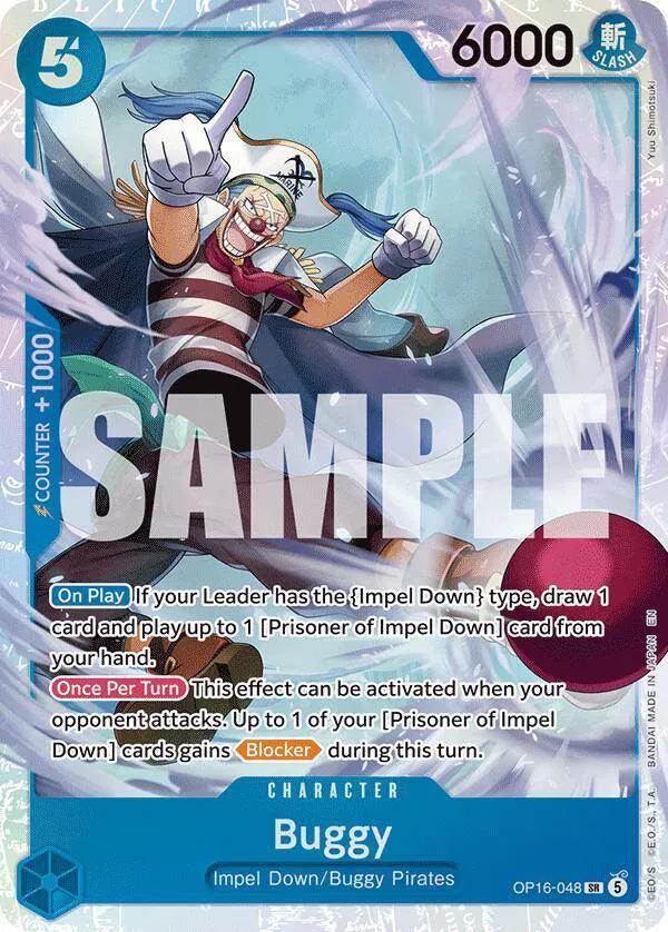 Buggy The Time of Battle SR • OP16-048 Foil