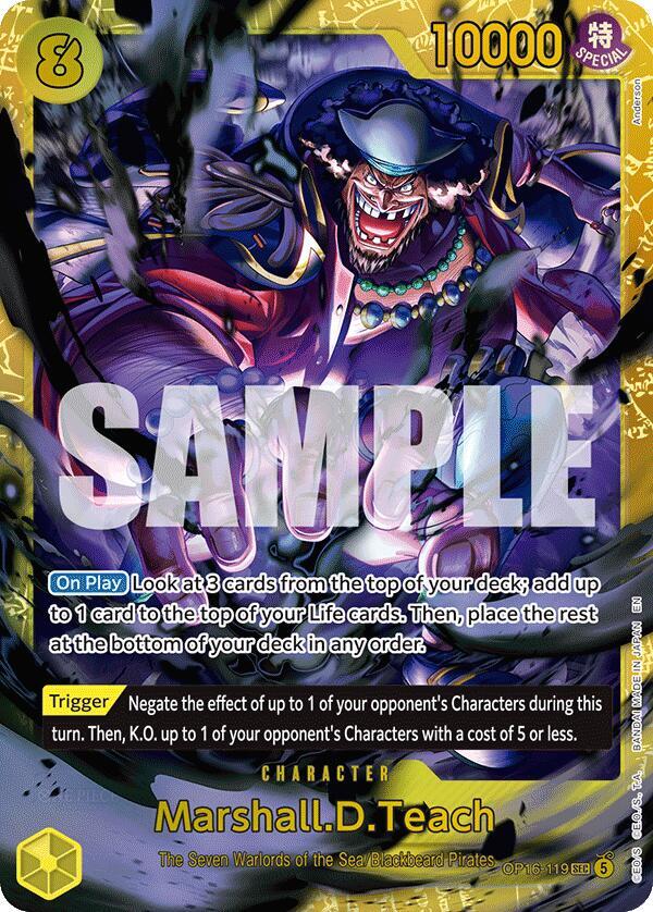Marshall.D.Teach (119) The Time of Battle SEC • OP16-119 Foil