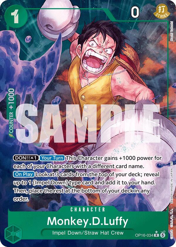 Monkey.D.Luffy (034) (Alternate Art) The Time of Battle R • OP16-034 Foil