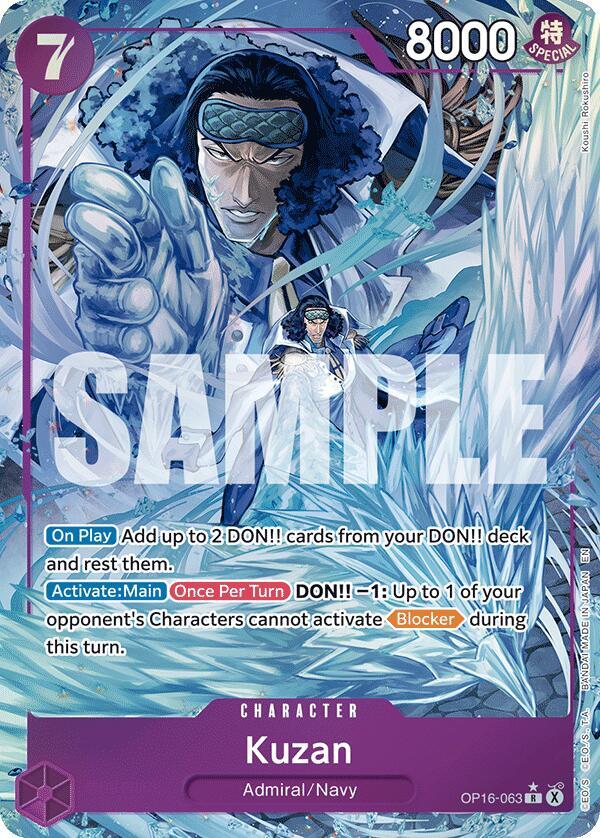 Kuzan (Alternate Art) The Time of Battle R • OP16-063 Foil