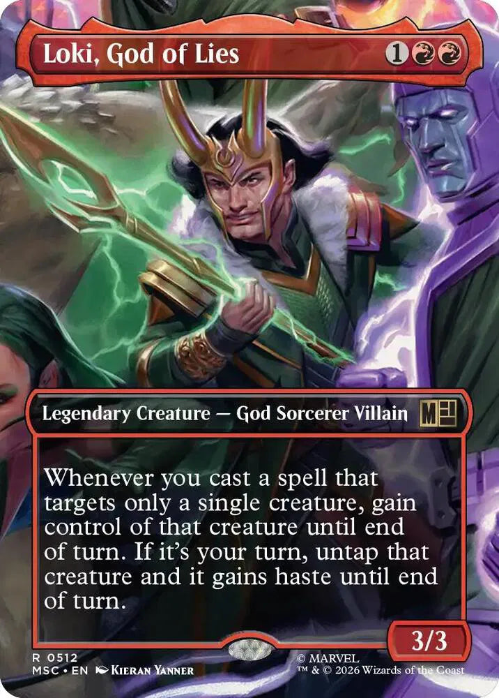 Loki, God of Lies (Borderless) Commander: Marvel Super Heroes R 512