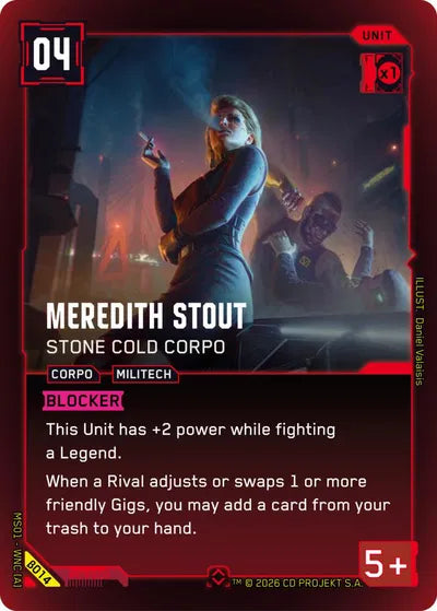 Meredith Stout Stone Cold Corpo - Beta Rare Foil - B014