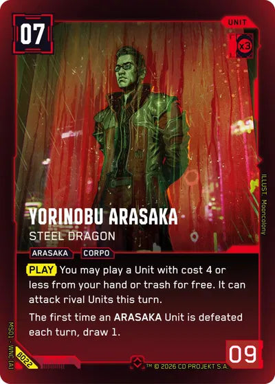 Yorinobu Arasaka Steel Dragon - Beta Rare Foil - B022