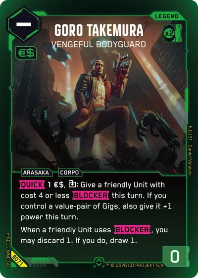 Goro Takemura Vengeful Bodyguard - Beta Rare Foil - B071