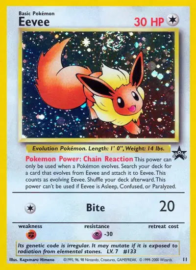 Eevee Pokemon • Promo • 11/53 PSA 7 (B)