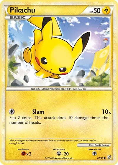 Pikachu Pokemon • Common • 61 (B)