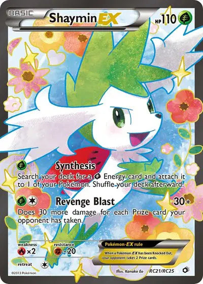 Shaymin EX (Full Art) RC21/RC25 Radiant Collection (Light Play)