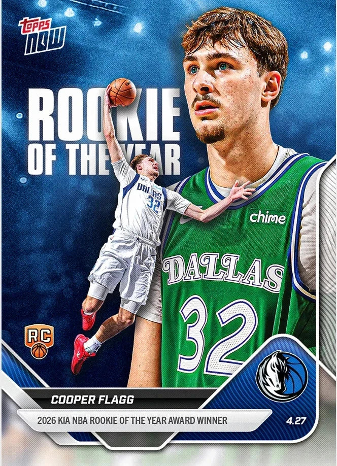 2025-26 Topps Now NBA Cooper Flagg RC Rookie Of The Year #ROTY