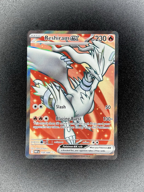 Reshiram ex 158/086 Full Art Ultra Rare White Flare