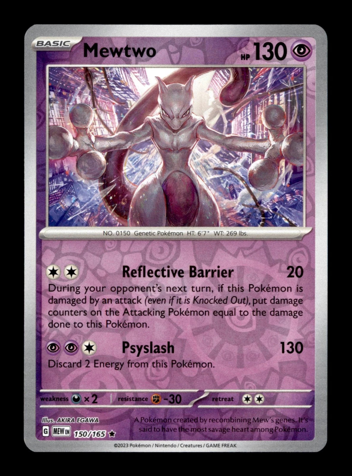 Mewtwo Reverse Holo Rare 150/165