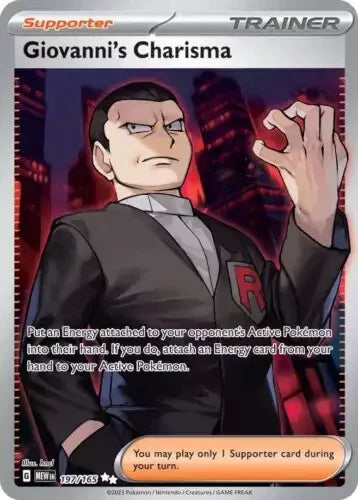 Pokémon TCG Giovanni's Charisma Scarlet & Violet-151 197/165 Holo Ultra Rare